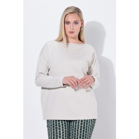 Ulla Popken Pull Oversize Encolure Bateau Manches Longues  