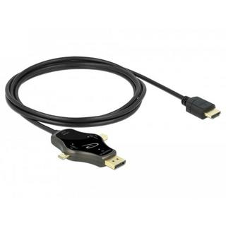 DeLock  DeLOCK 85974 câble vidéo et adaptateur 1,75 m DisplayPort + Mini DisplayPort + USB Type-C HDMI Anthracite 