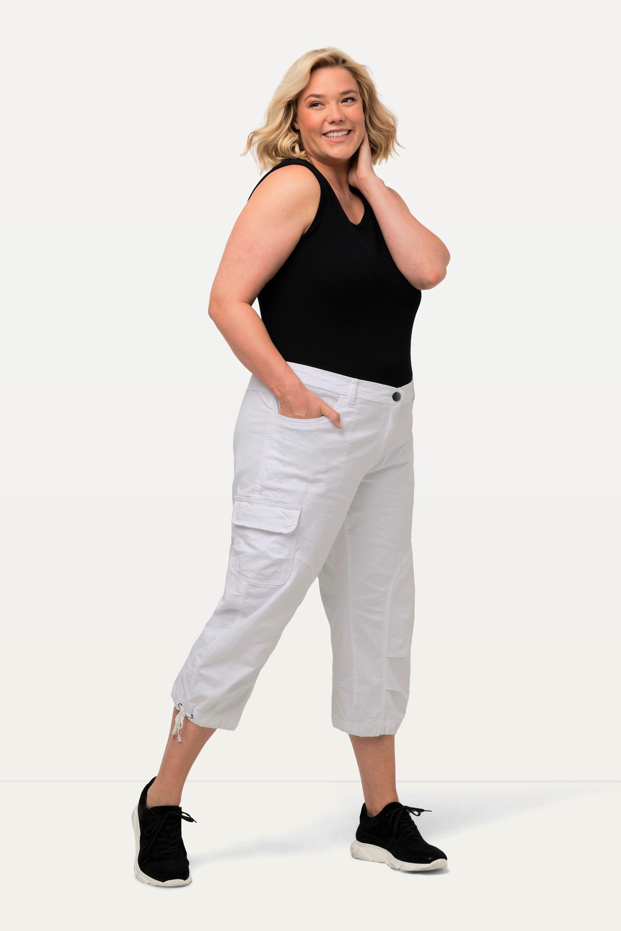 Ulla Popken  Pantalon cargo 7/8, taille confortable 