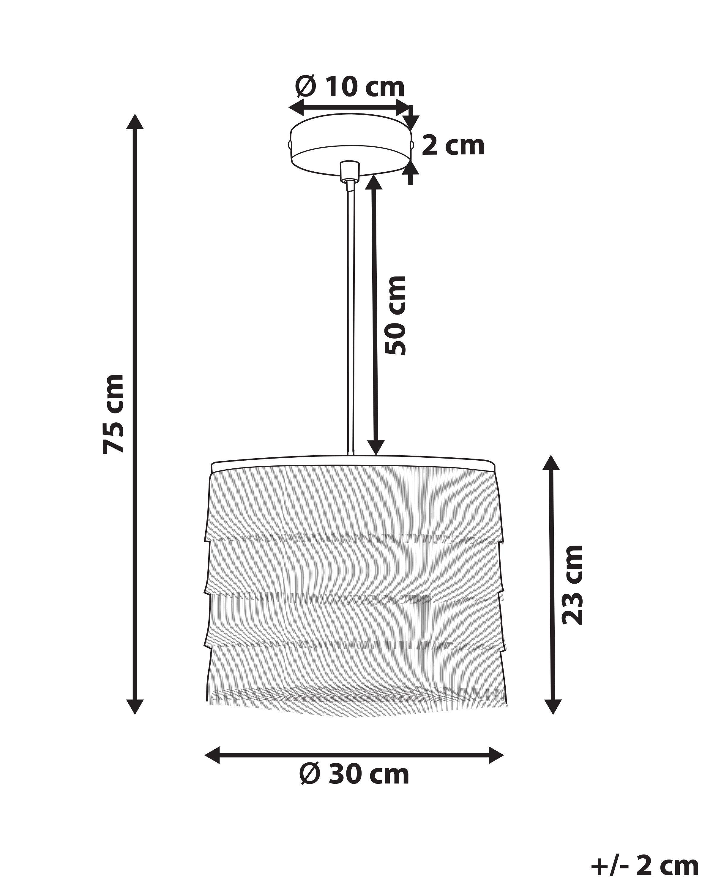 Beliani Lampe suspension en Polyester Rétro SUAPURE  