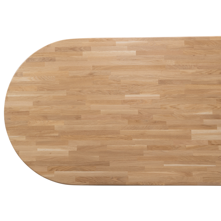 mutoni Table de salle à manger Tablo ovale chêne naturel 220x90  