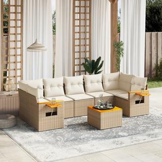 VidaXL set divano da giardino Polirattan  