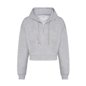 Hoodie mit durchgehendem Reißverschluss kurz geschnitten