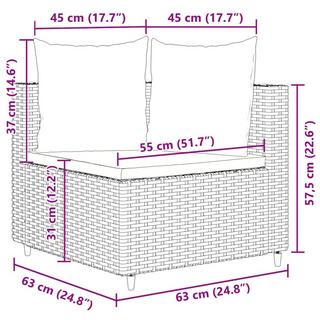 VidaXL Gartensofagarnitur poly-rattan  