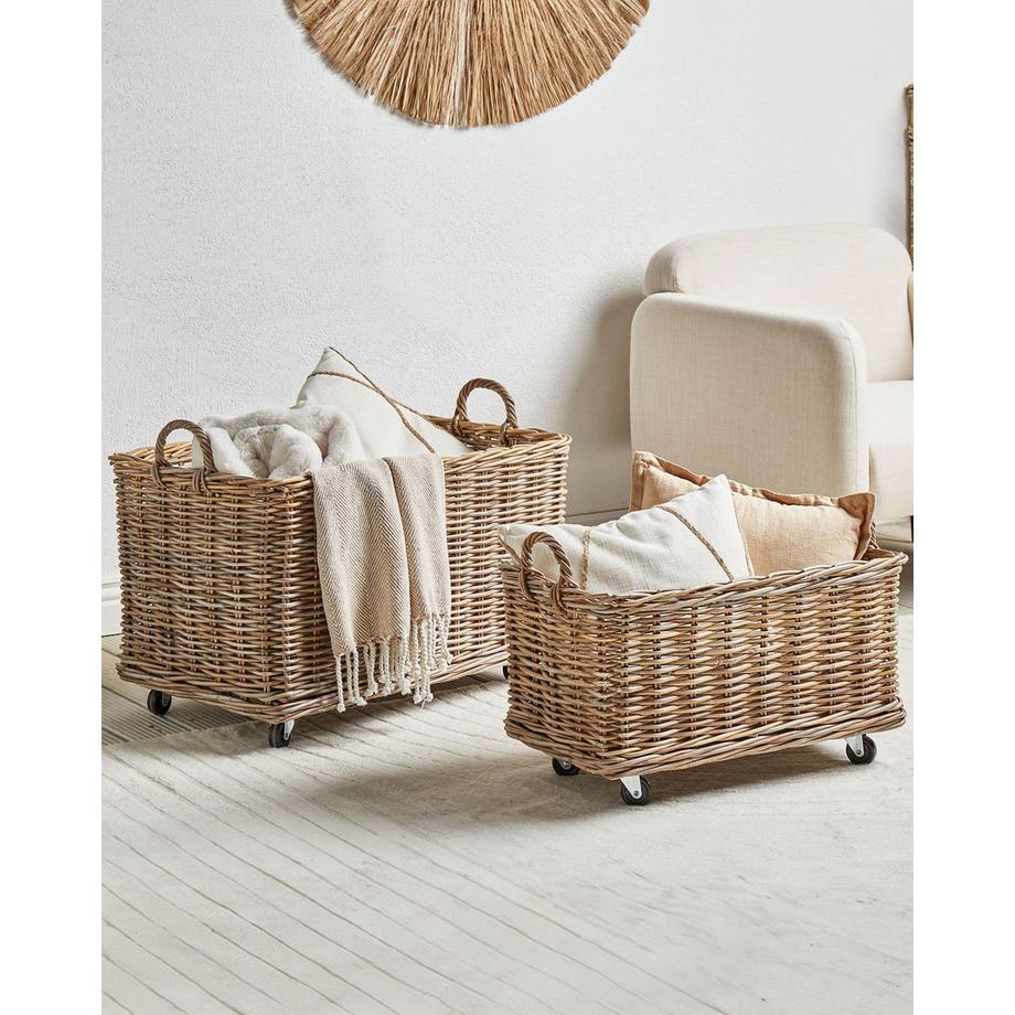 Beliani Korb aus Rattan Boho KITIM  