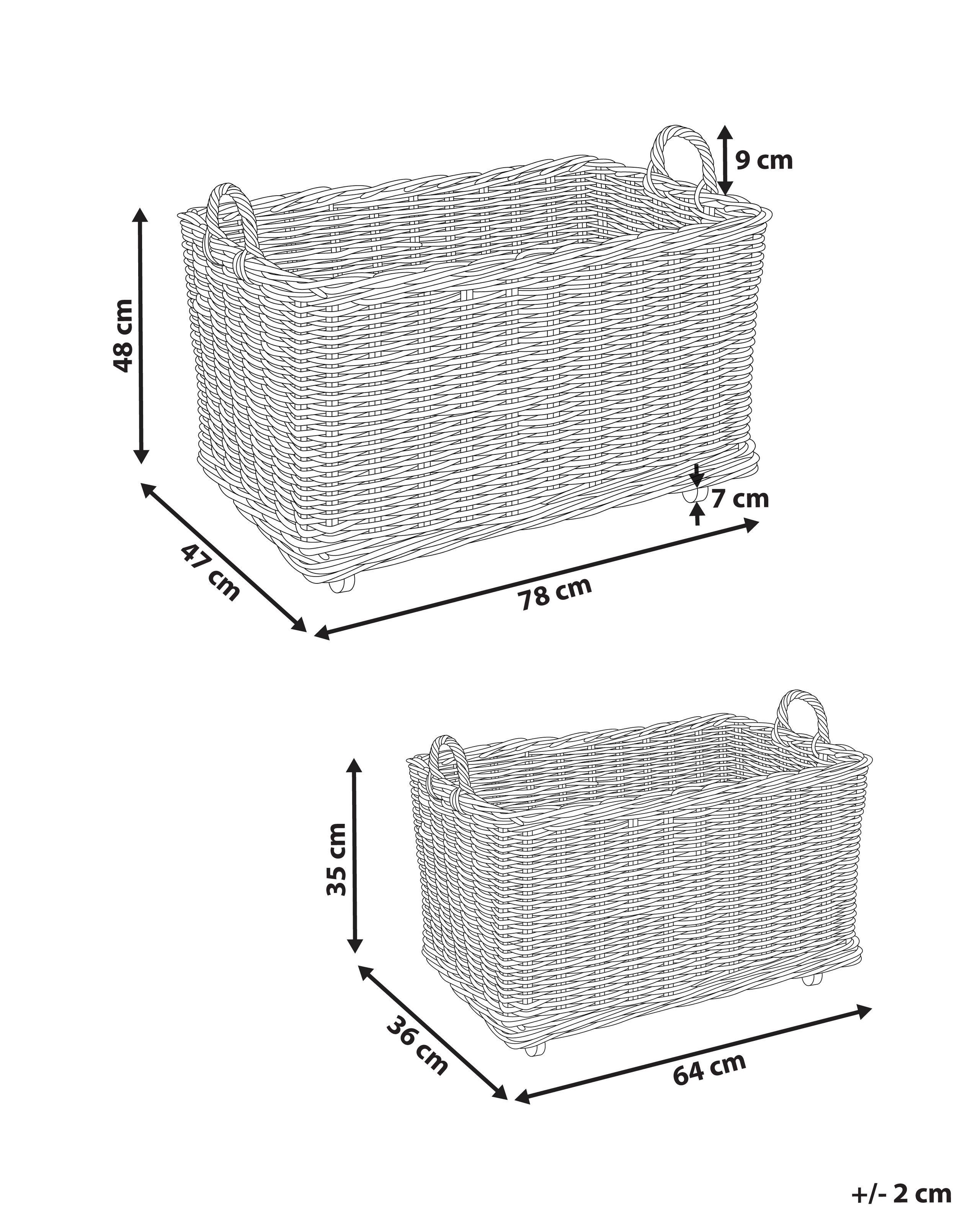 Beliani Korb en Rattan Boho KITIM  