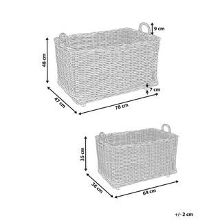 Beliani Korb en Rotin Boho KITIM  