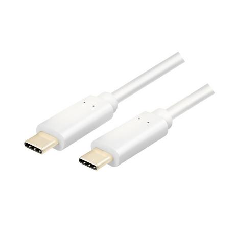 LogiLink  USB-C - USB-C-Kabel USB 3.2 Gen2x1 60 W 1 m Weiß 