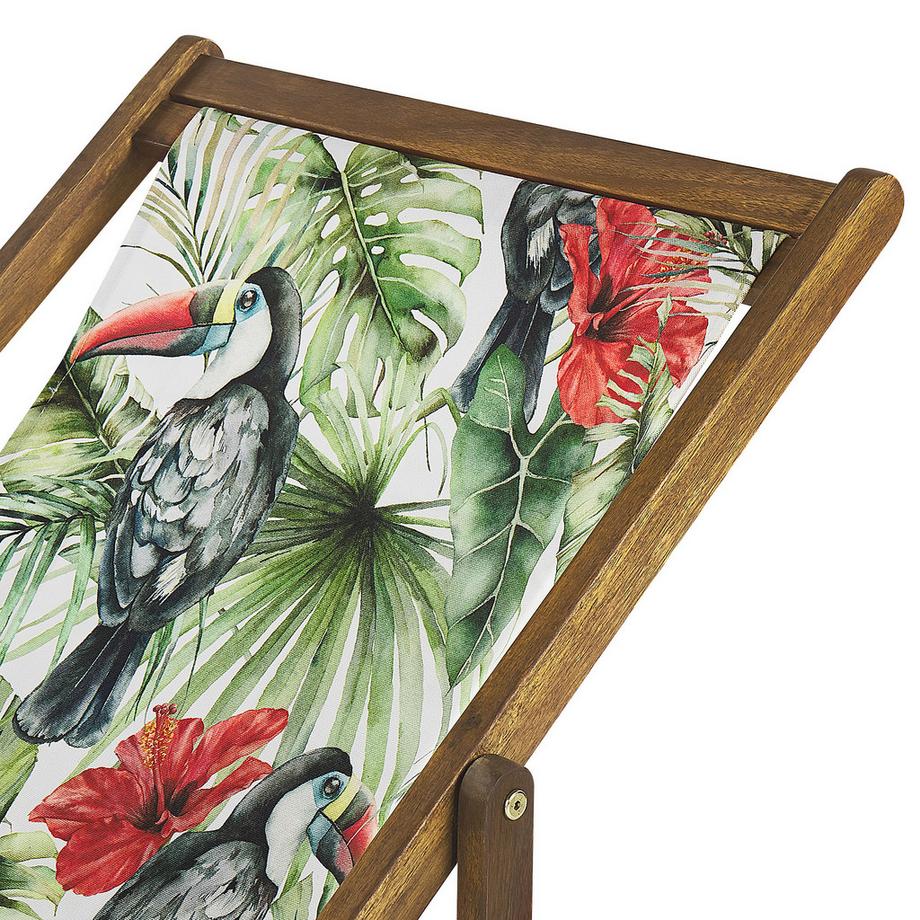 Beliani Set mit 2 klappbaren Liegestühlen aus Stoff  ANZIO  