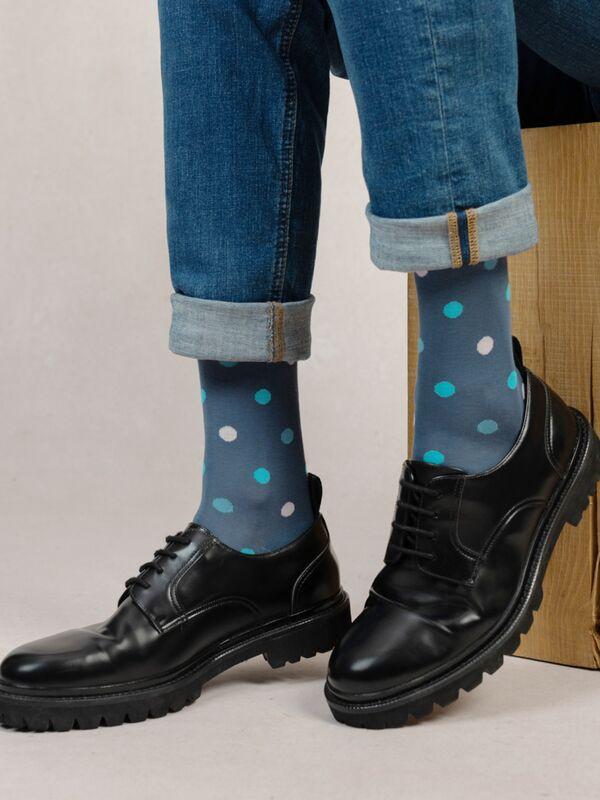 BLEU FORET  gepunktete Socken 