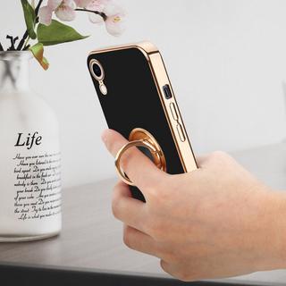 Cadorabo  Housse compatible avec Apple iPhone XR avec anneau - Coque de protection en silicone TPU flexible, avec protection pour appareil photo et support voiture magnétique 