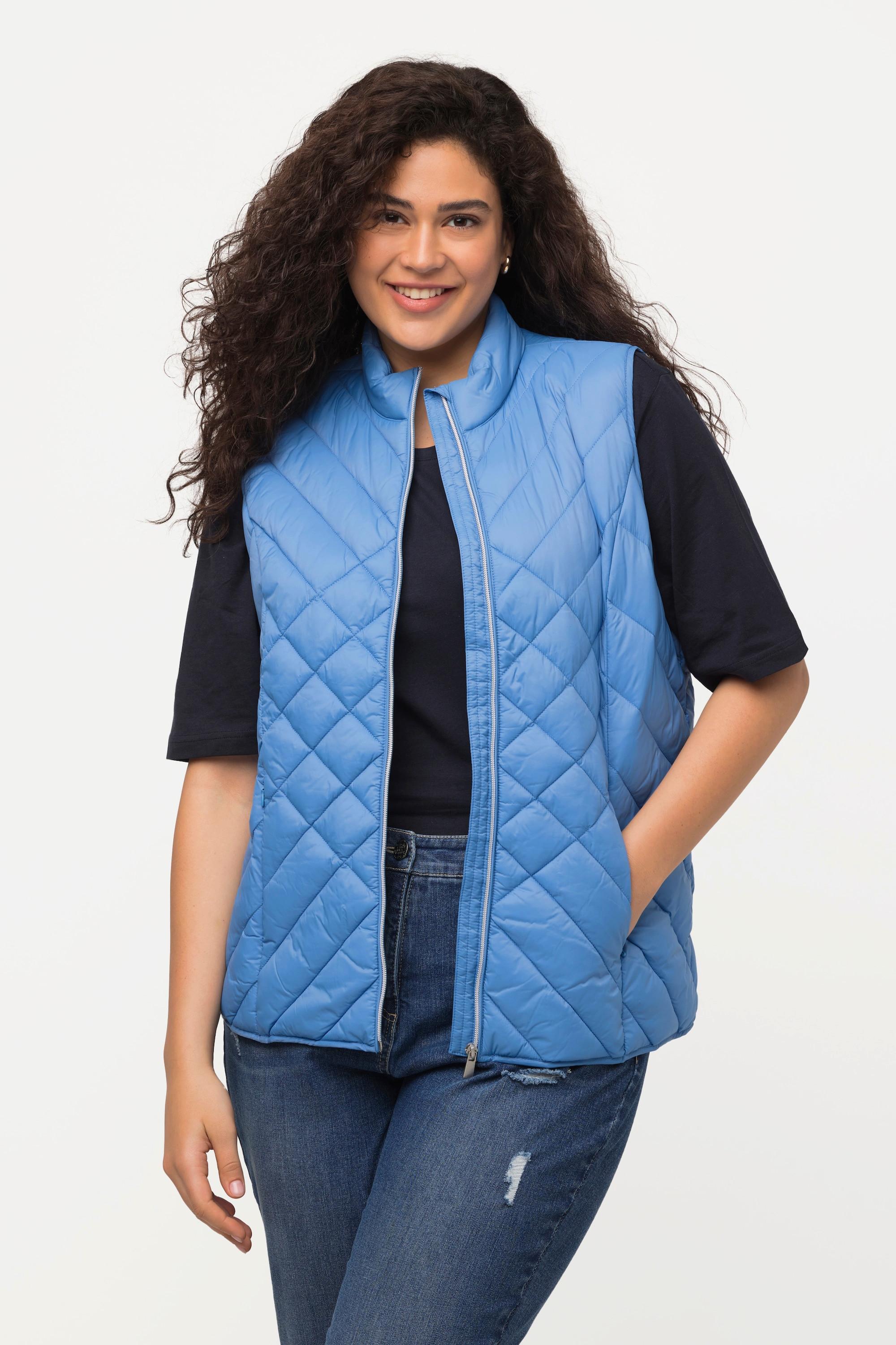 Ulla Popken  Gilet HYPRAR trapuntato e idrorepellente con colletto alto e materiale riciclato 