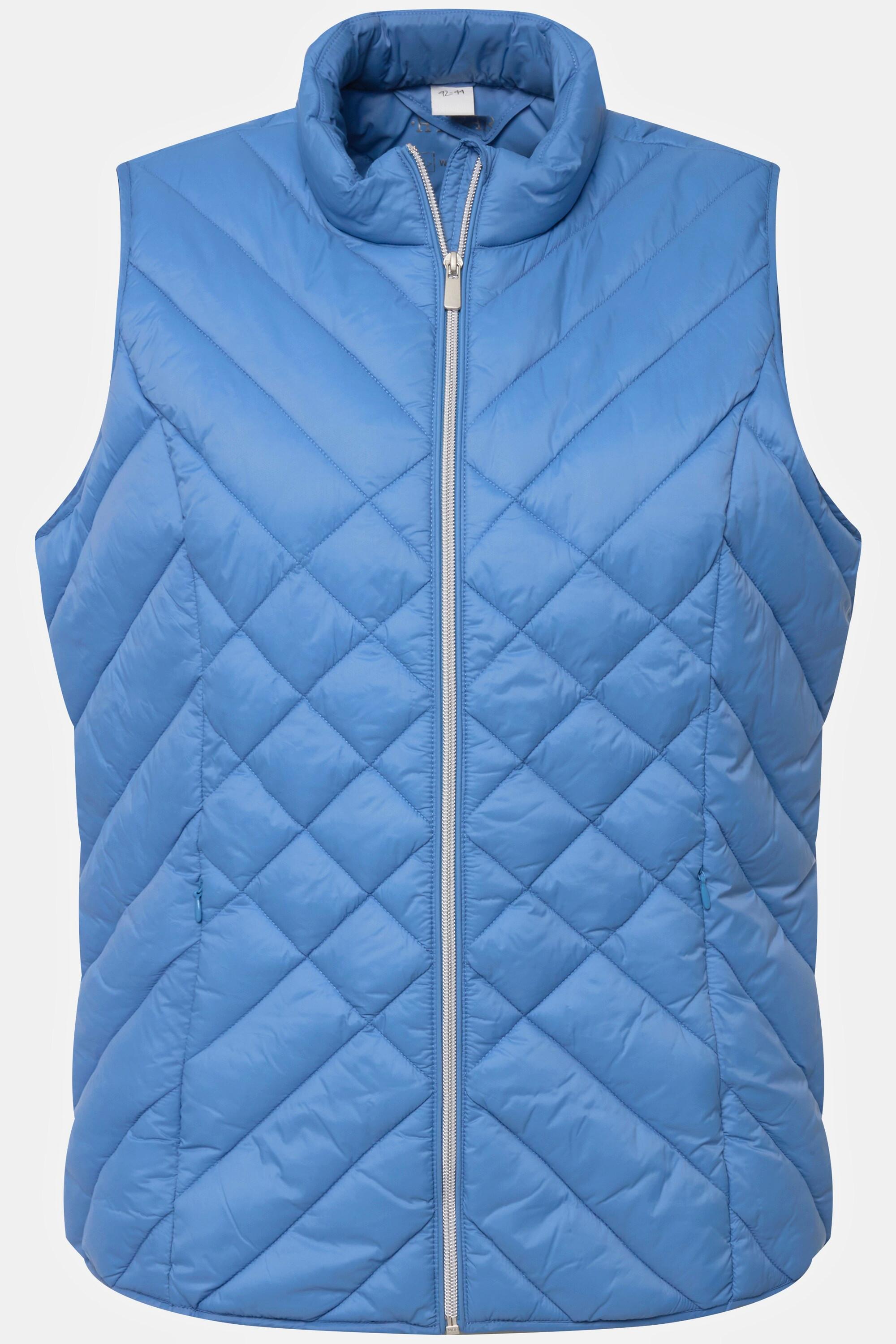 Ulla Popken  Gilet HYPRAR trapuntato e idrorepellente con colletto alto e materiale riciclato 