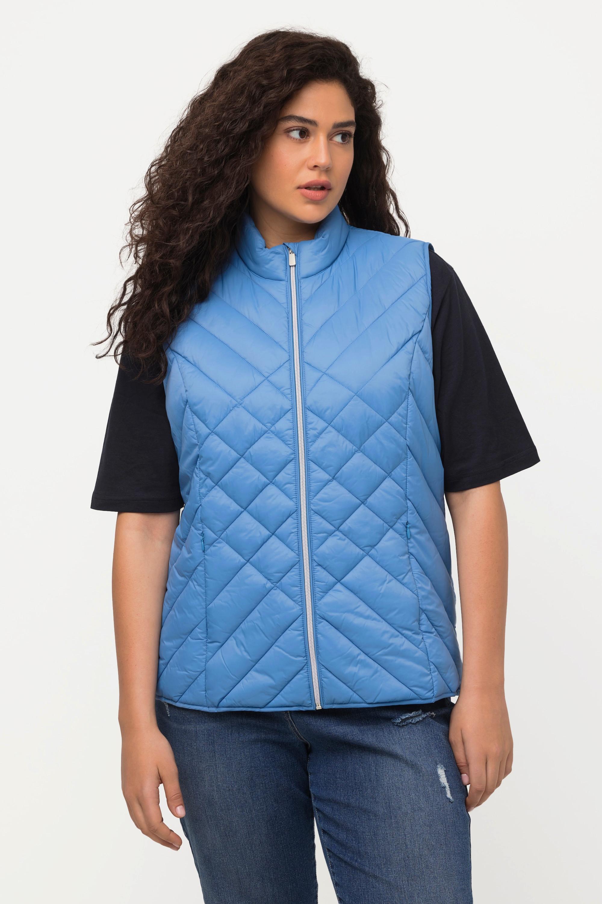 Ulla Popken  Gilet HYPRAR trapuntato e idrorepellente con colletto alto e materiale riciclato 