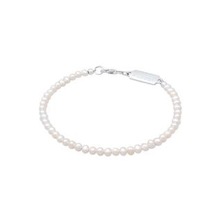 Kuzzoi  Armband Süßwasserperlen Klassisch Schlicht 925 Silber 