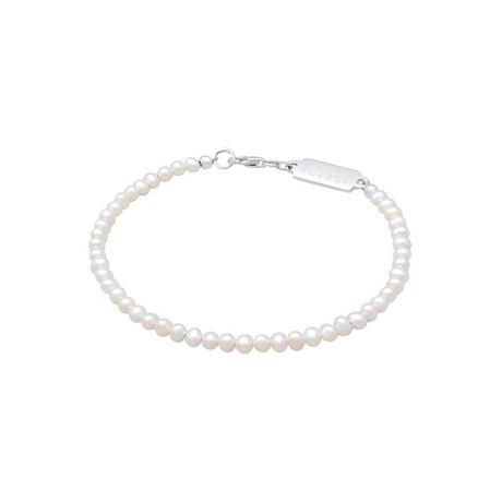 Kuzzoi  Armband Süßwasserperlen Klassisch Schlicht 925 Silber 