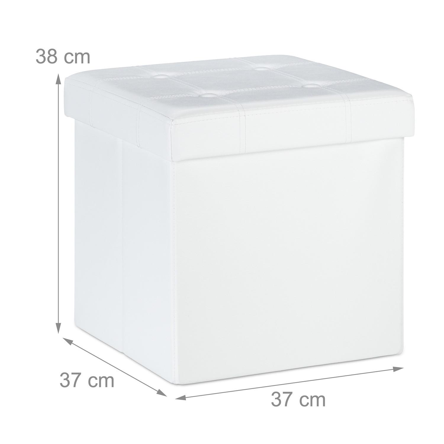 B2X Sgabello in ecopelle con vano contenitore  