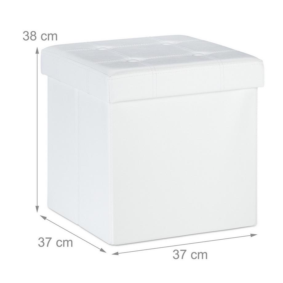 B2X Hocker aus Kunstleder mit Stauraum  