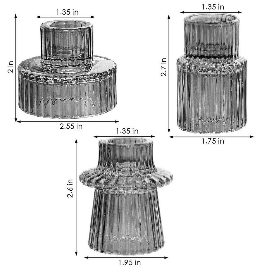 Alopini  Kerzenhalter Kegelkerzen für Abendessen, Hochzeit, Urlaub, Geburtstag, Heimdekoration, Weihnachten 