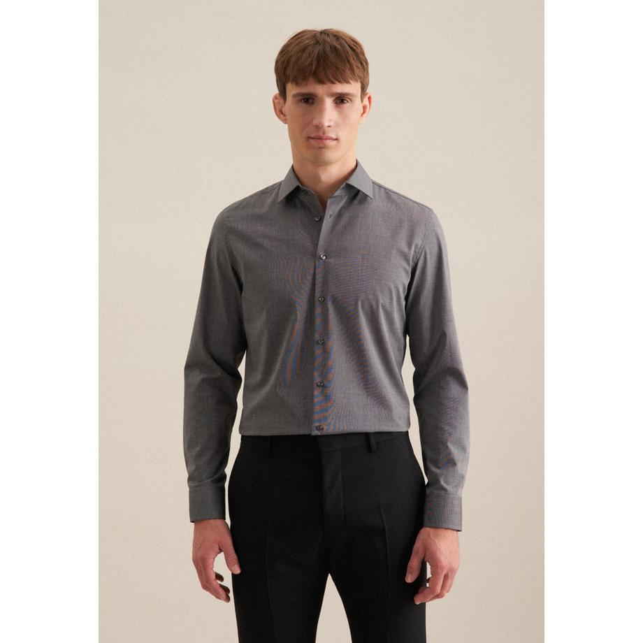Business Hemd Slim Fit Langarm Uni