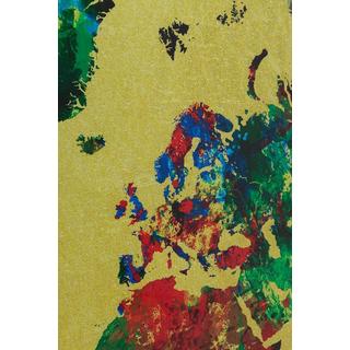 KARE Design Tableau en verre Metallic Colorful Map 150x100  