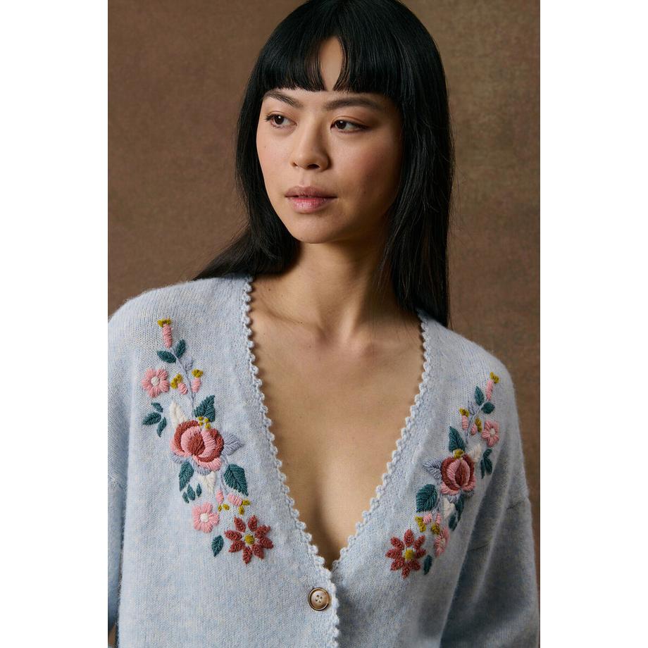 Louise-Misha Cardigan col V brodé  