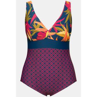 Ulla Popken Maillot de bain Imprimé feuilles Bonnets souples Doublure poitrine  