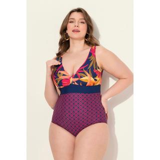 Ulla Popken Maillot de bain Imprimé feuilles Bonnets souples Doublure poitrine  