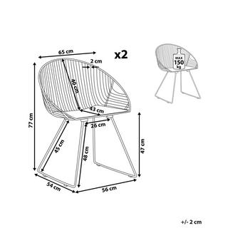 Beliani Esszimmerstuhl aus Stahl Modern AURORA  