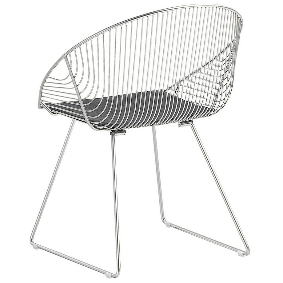 Beliani Esszimmerstuhl 2er Set aus Stahl  AURORA  