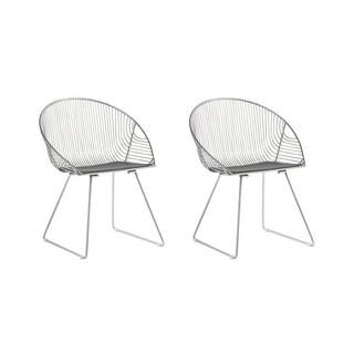 Beliani Esszimmerstuhl 2er Set aus Stahl Industriell AURORA  