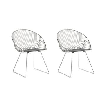 Set di 2 sedie da pranzo en Acciaio Industriale AURORA