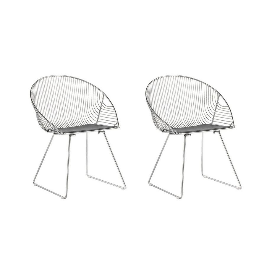 Esszimmerstuhl 2er Set aus Stahl  AURORA