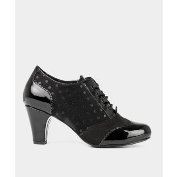 Schnürschuhe mit Polka-Dot-Details