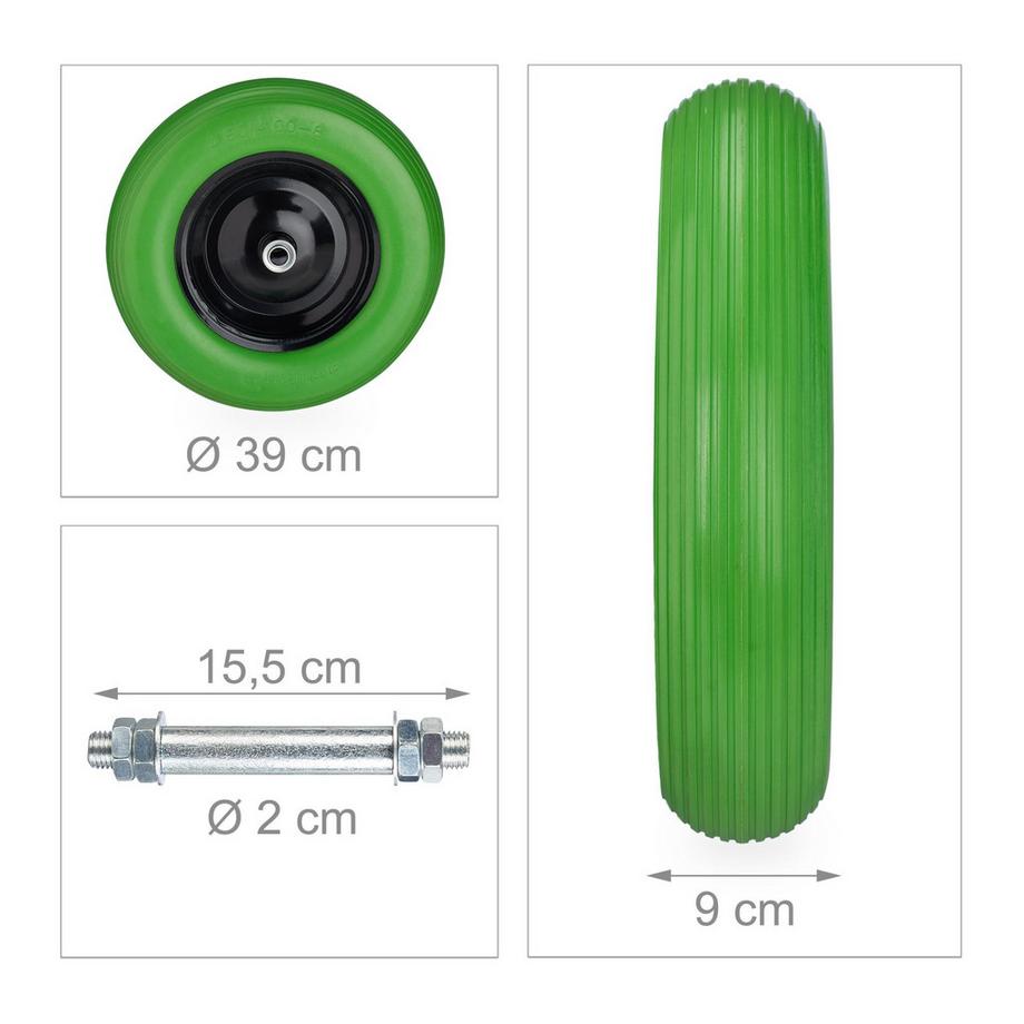 B2X  Roue pour brouette avec essieu 4.80 4.00-8 