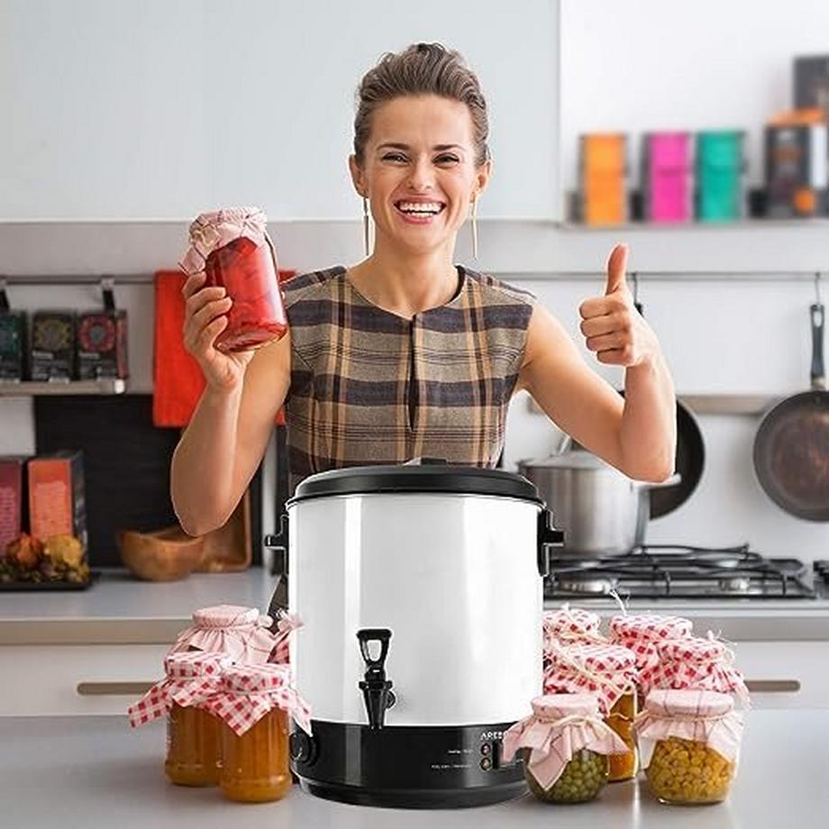 Arebos Einkochautomat 28 L Einkochtopf Glühweinkocher Heißgetränke Spender 2500W  