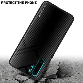 Cadorabo  Housse compatible avec Huawei P30 PRO - Aspect rayé - Coque de protection en silicone TPU et dos en verre trempé 