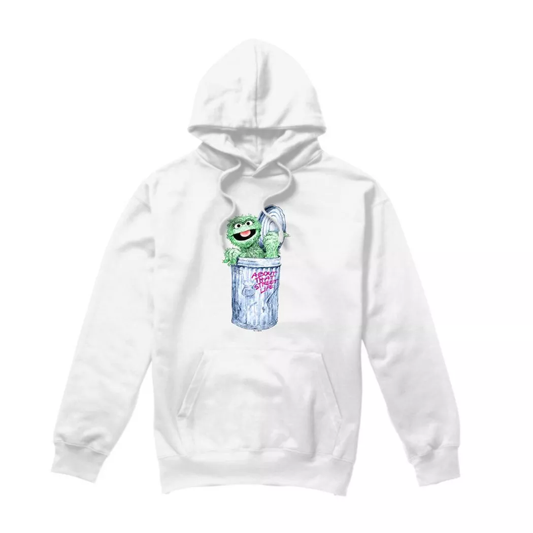 Sesame Street - About That Street Life Kapuzenpullover, per donna, Blanco, Größe XL