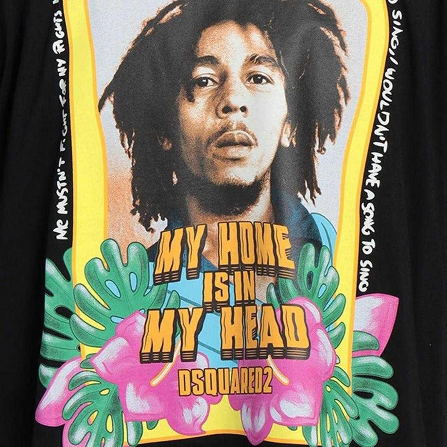 DSQUARED2  T-ShirtMotif Bob Marley My Home Is In My Head 