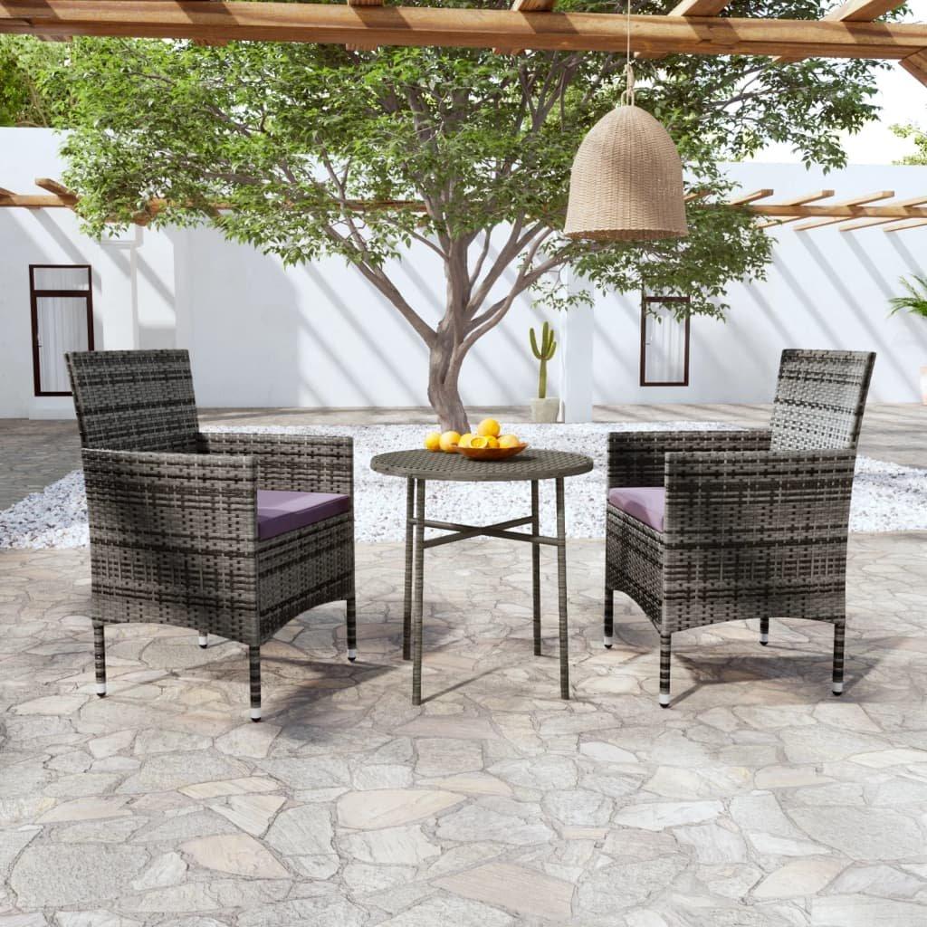 VidaXL set da pranzo da giardino Polirattan  