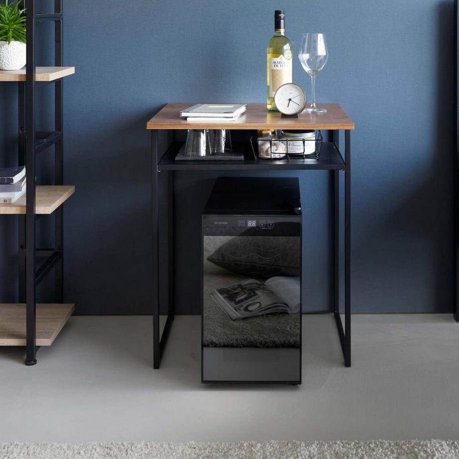 Yamazaki Table avec tablette en bois et tablette coulissante TOWER  