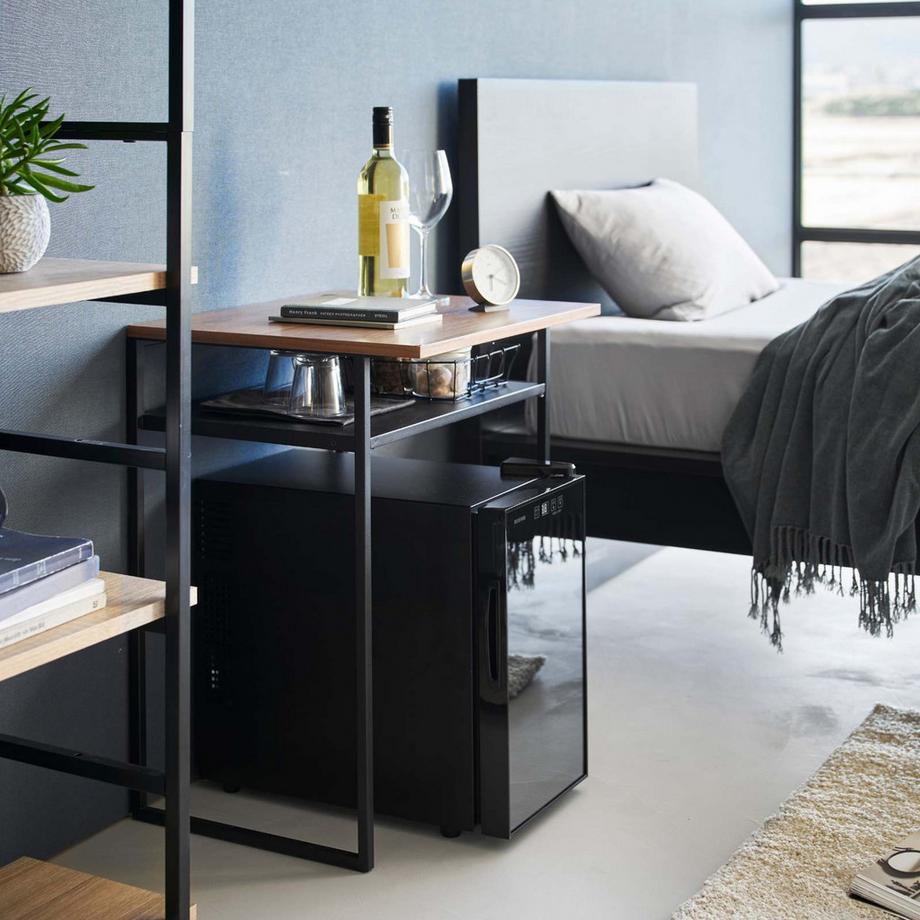 Yamazaki Table avec tablette en bois et tablette coulissante TOWER  