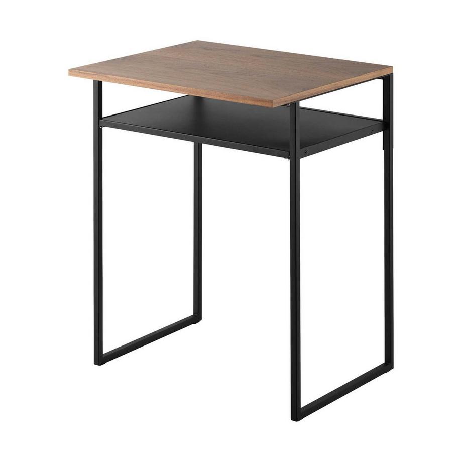 Table avec tablette en bois et tablette coulissante TOWER