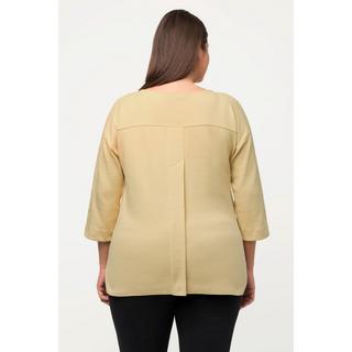 Ulla Popken  Shirt, U-Boot-Ausschnitt, 3/4-Arm, Biobaumwolle 