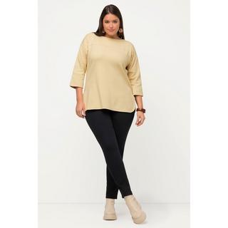 Ulla Popken  Shirt, U-Boot-Ausschnitt, 3/4-Arm, Biobaumwolle 