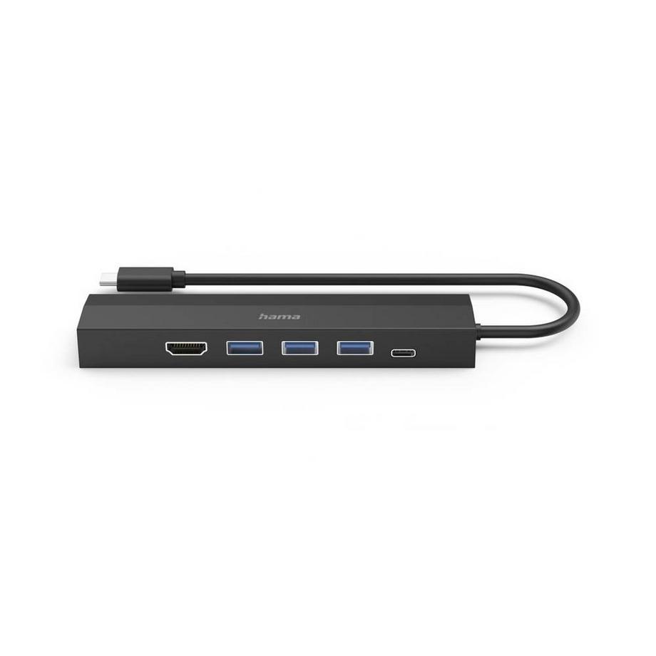 hama  USB-C-Hub, Multiport, 6 Ports, 3x USB-A, USB-C, HDMI, LAN Ethernet 