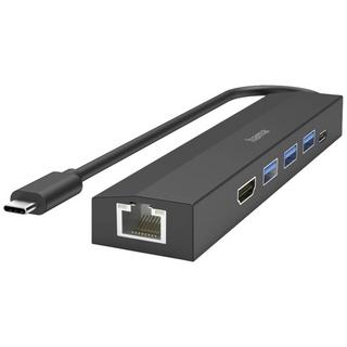 hama  USB-C-Hub, Multiport, 6 Ports, 3x USB-A, USB-C, HDMI, LAN Ethernet 