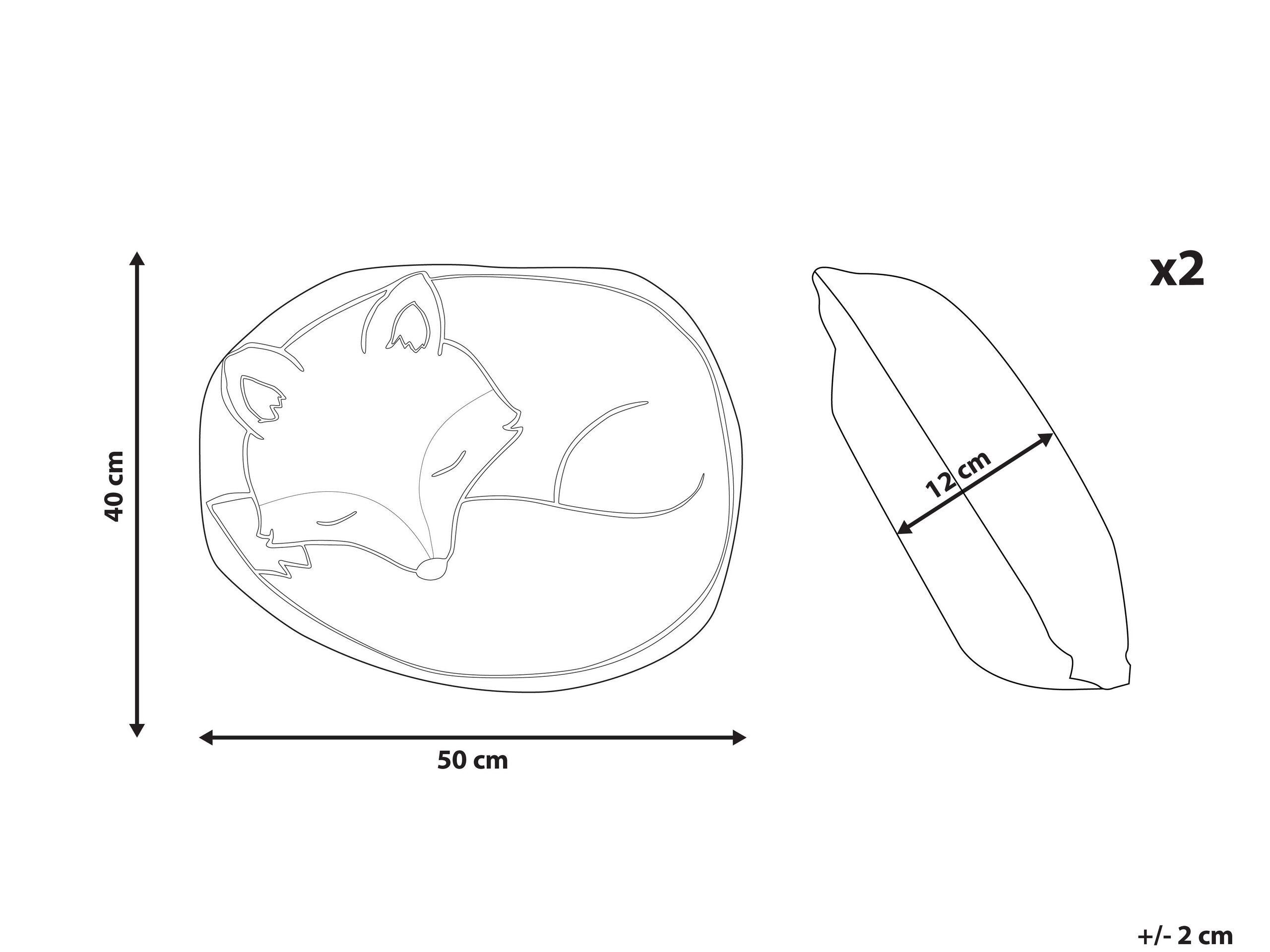 Beliani Dekokissen 2er Set aus Baumwolle Modern DHANBAD  