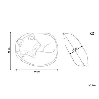 Beliani Dekokissen 2er Set aus Baumwolle Modern DHANBAD  