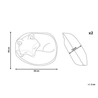 Beliani Kissen 2er Set aus Baumwolle Modern DHANBAD  